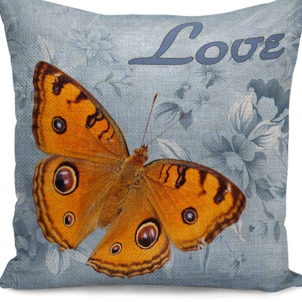 Pillow Cover- NEW- Butterfly Love